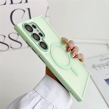 Frosted translucent magnetic matte wireless charging case - product image