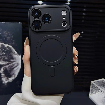 Full camera lens protection matte soft magnetic case iphone - product image