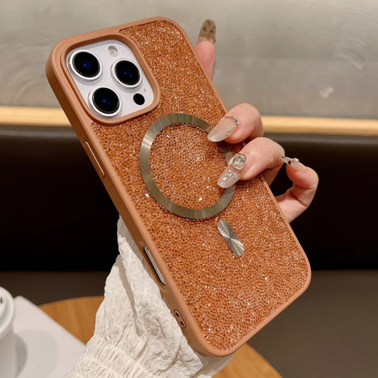 Glitter rhinestone magnetic wireless charging case - product image