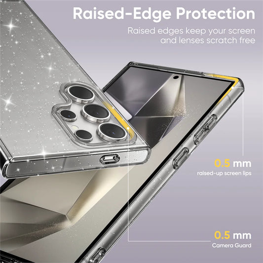 Glitter transparent acrylic shockproof hard case samsung - product image