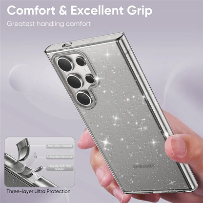 Glitter transparent acrylic shockproof hard case samsung - product image