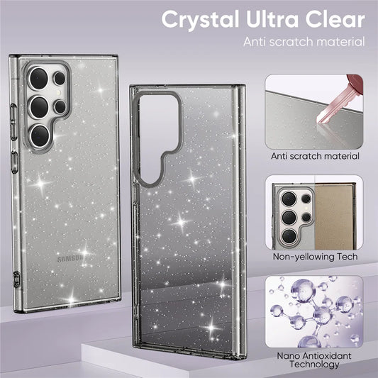 Glitter transparent acrylic shockproof hard case samsung - product image