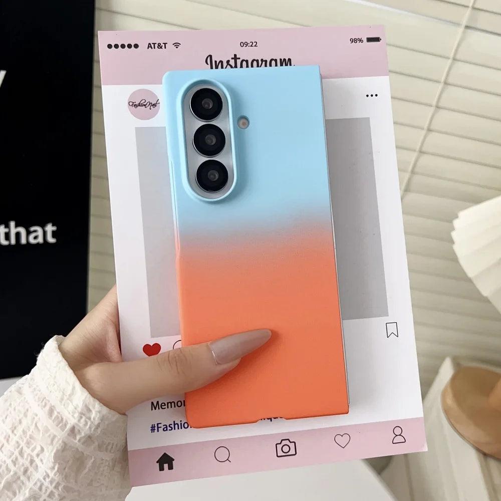 Gradient colorful ultra thin hard pc case samsung z fold - product image