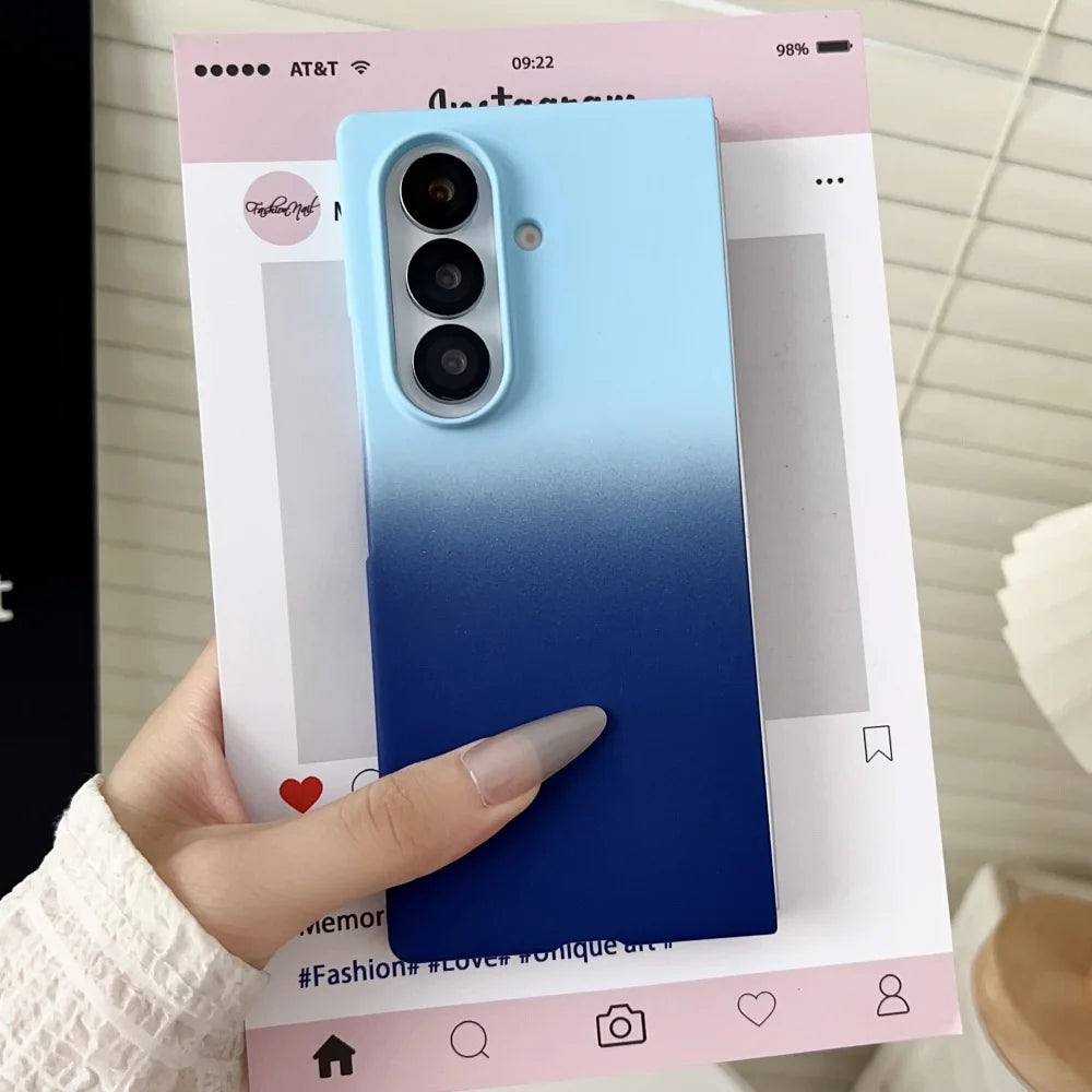 Gradient colorful ultra thin hard pc case samsung z fold - product image