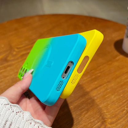 Gradient liquid silicone magnetic shockproof soft bumper case samsung - product image