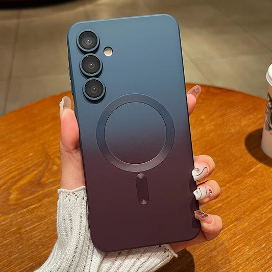 Gradient liquid silicone magnetic shockproof soft bumper case samsung - product image