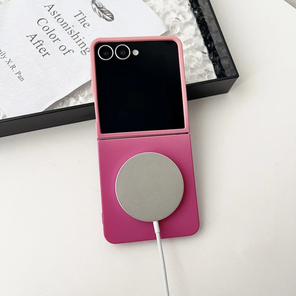 Gradient liquid silicone magnetic shockproof soft case for z flip - product image