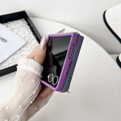 Gradient liquid silicone magnetic shockproof soft case for z flip - product image