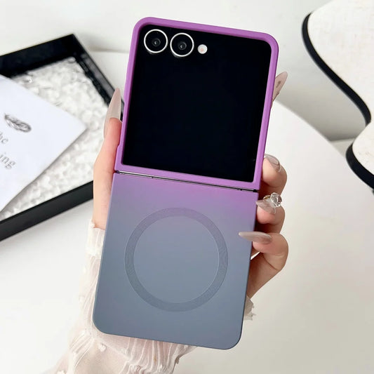 Gradient liquid silicone magnetic shockproof soft case for z flip - product image