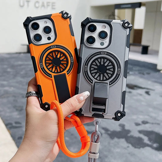 Heavy duty armor magnetic case with strap - product image