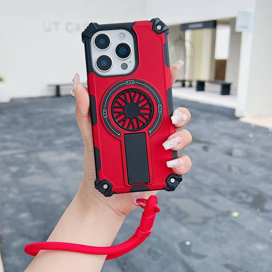 Heavy duty armor magnetic case with strap - product image