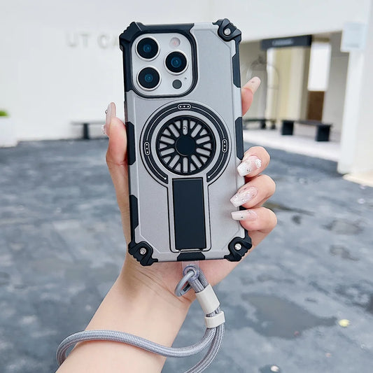 Heavy duty armor magnetic case with strap - product image