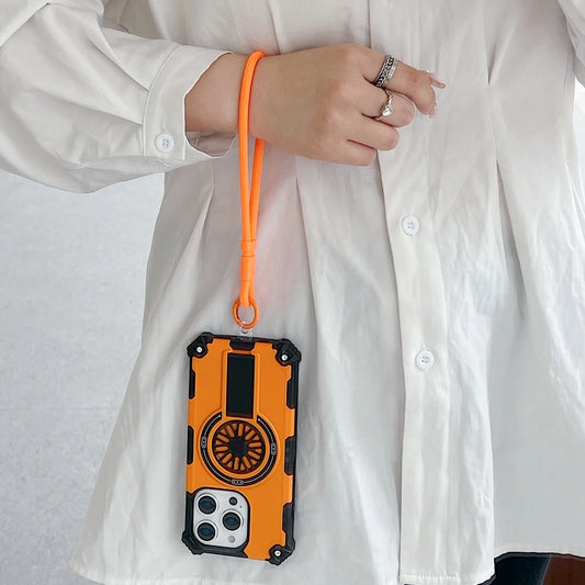 Heavy duty armor magnetic case with strap - product image