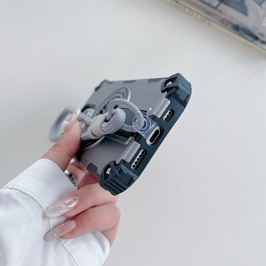 Heavy duty armor magnetic case with strap - product image