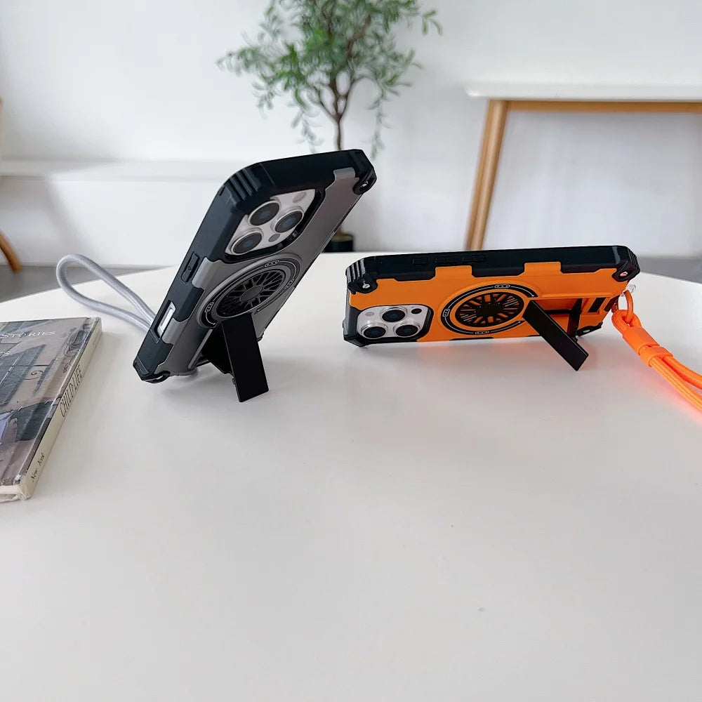 Heavy duty armor magnetic case with strap - product image