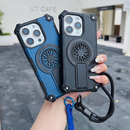 Heavy duty armor magnetic case with strap - product image