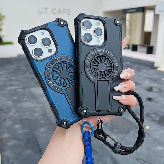 Heavy duty armor magnetic case with strap - product image