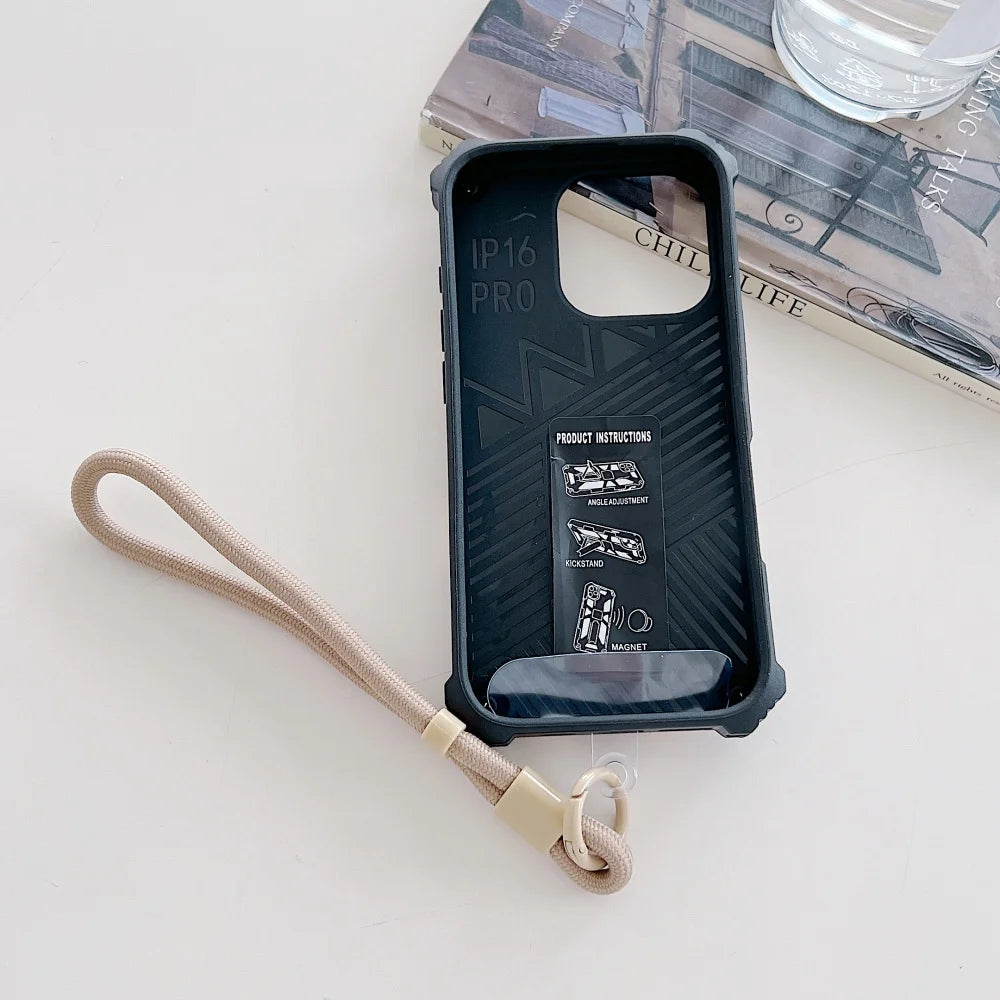 Heavy duty armor magnetic case with strap - product image