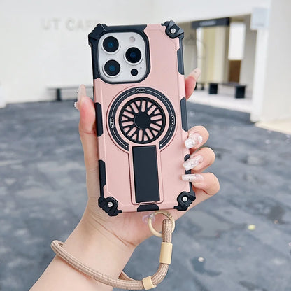 Heavy duty armor magnetic case with strap - product image