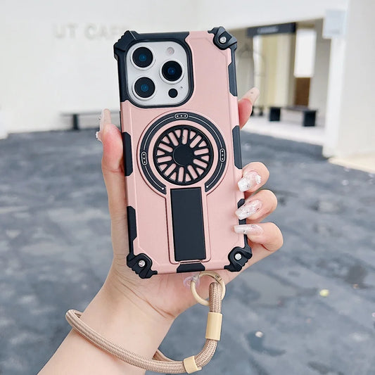 Heavy duty armor magnetic case with strap - product image