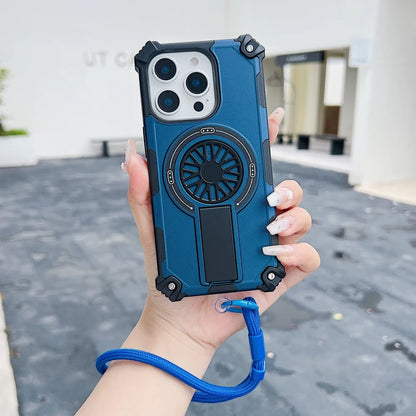 Heavy duty armor magnetic case with strap - product image