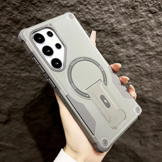 Invisible magnetic bracket stand armor case samsung - product image