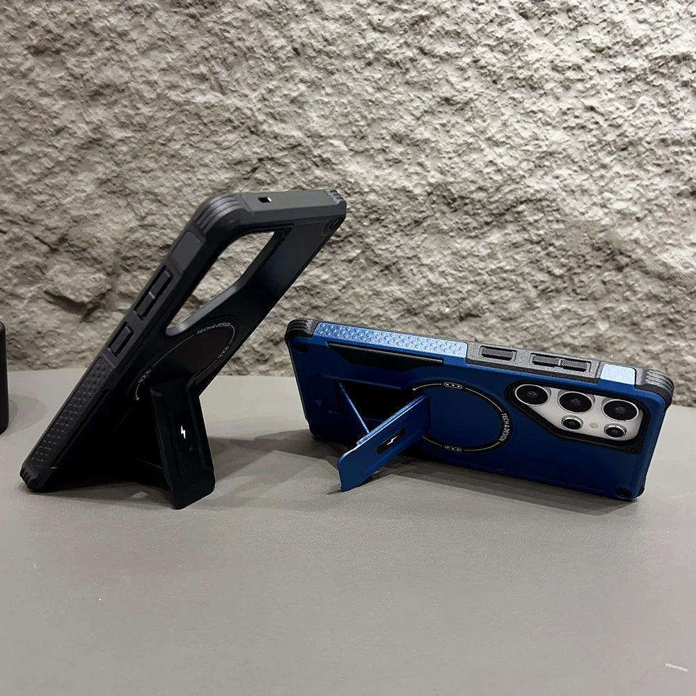 Invisible magnetic bracket stand armor case samsung - product image