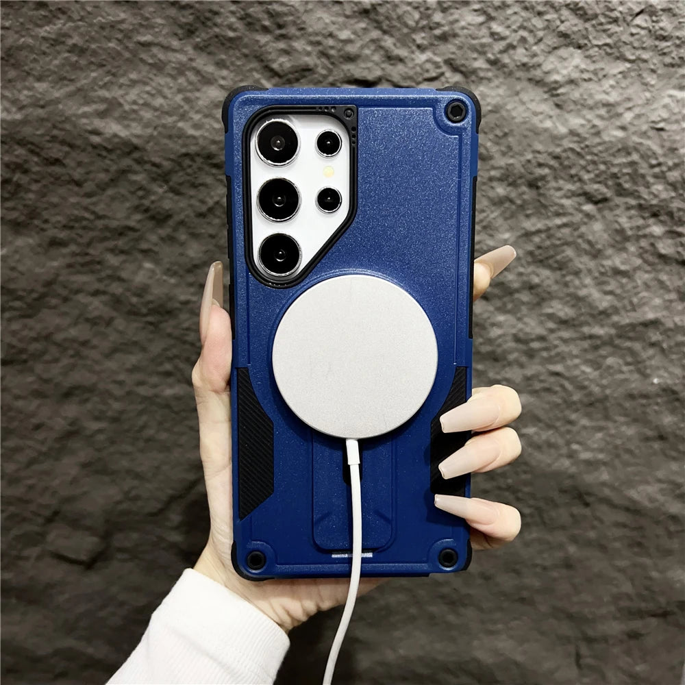 Invisible magnetic bracket stand armor case samsung - product image