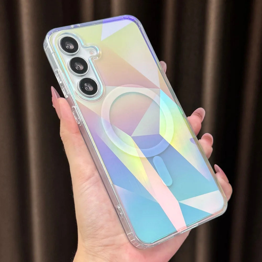 Laser gradient aurora transparent case - product image