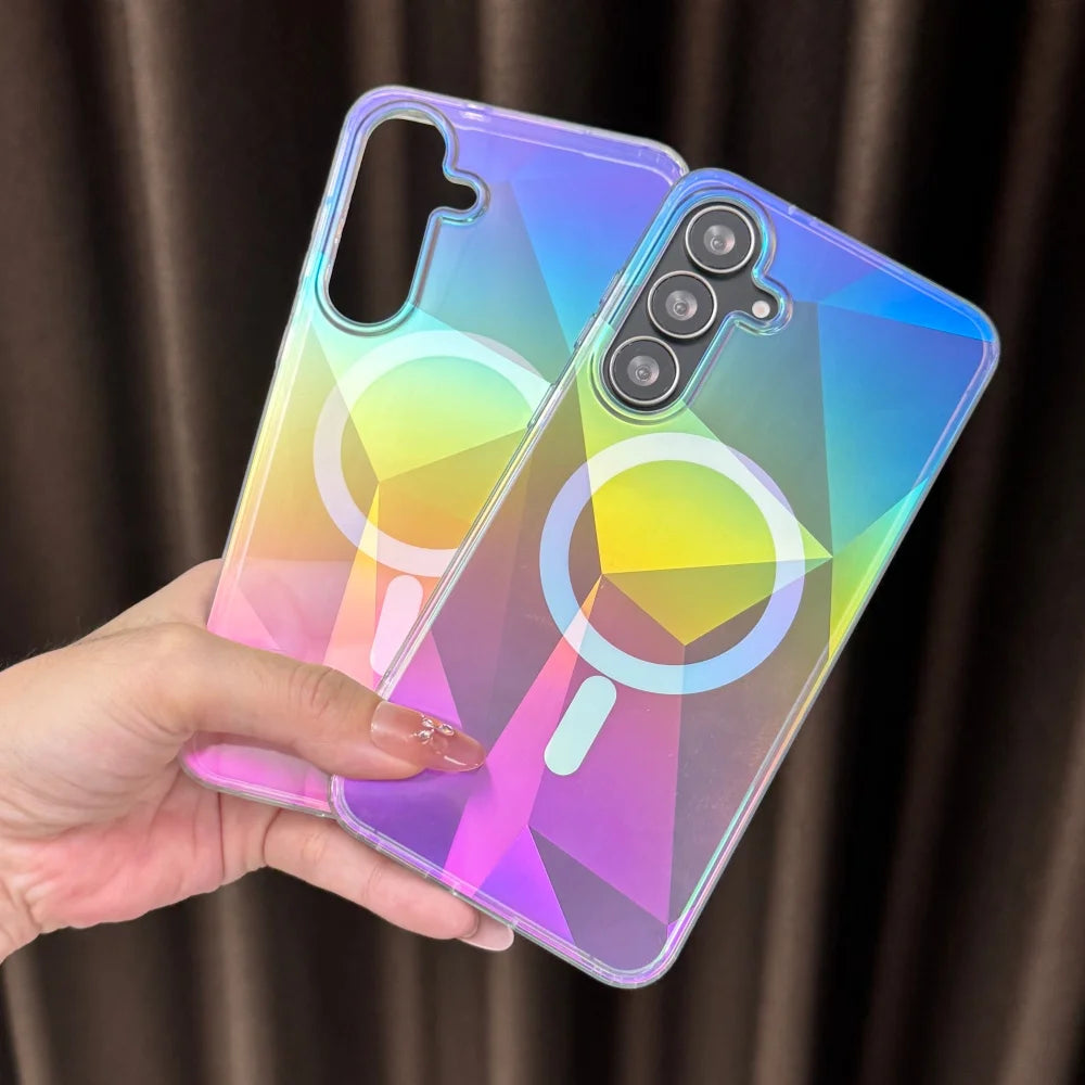 Laser gradient aurora transparent case - product image