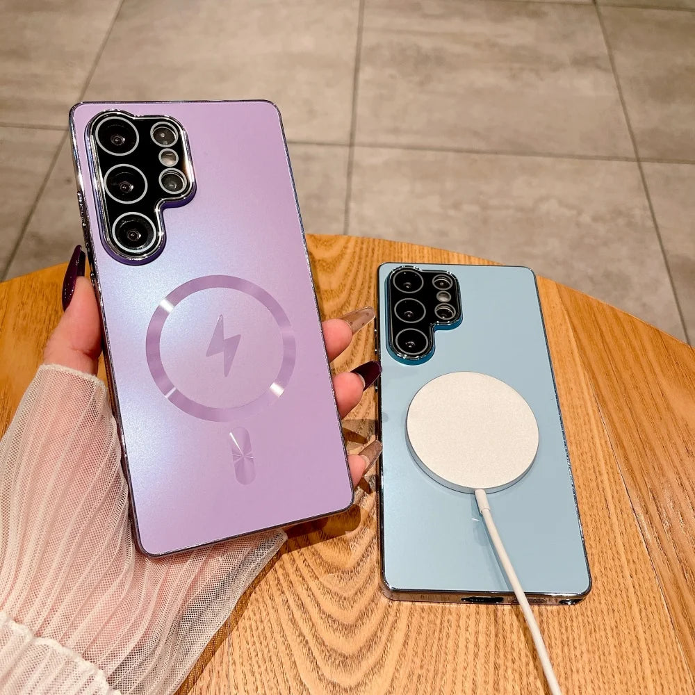 Laser matte magnetic wireless charging case - product image