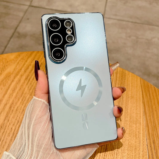 Laser matte magnetic wireless charging case - product image