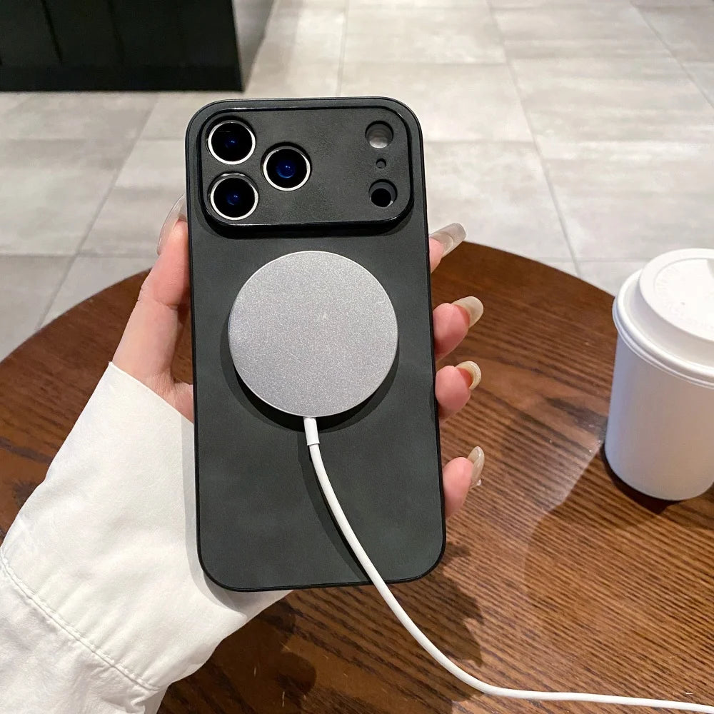 Leather deer pattern shockproof wireless charging case - product image