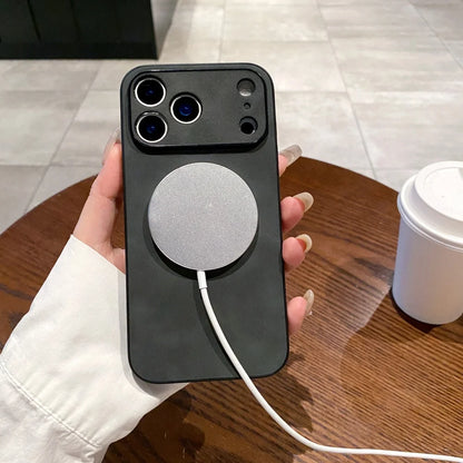 Leather deer pattern shockproof wireless charging case - product image