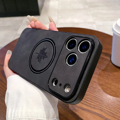 Leather deer pattern shockproof wireless charging case - product image