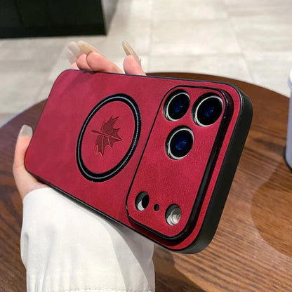 Leather deer pattern shockproof wireless charging case - product image