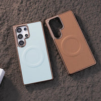 Leather Magnetic Cooling Soft Bumper Shockproof Case Samsung