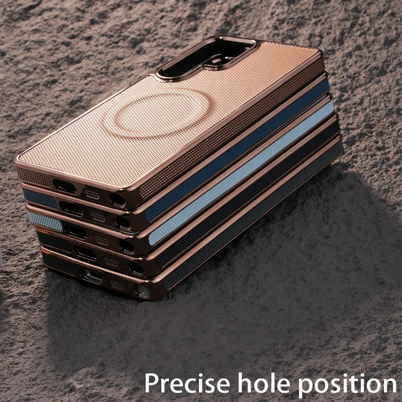 Leather magnetic cooling soft bumper shockproof case samsung - product image