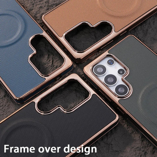 Leather magnetic cooling soft bumper shockproof case samsung - product image