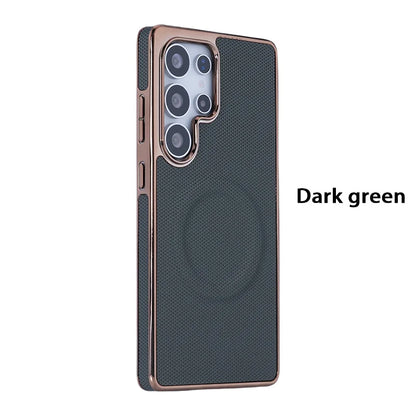 Leather magnetic cooling soft bumper shockproof case samsung - product image