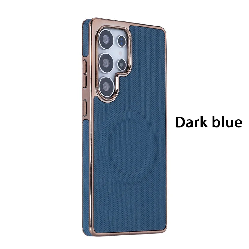 Leather magnetic cooling soft bumper shockproof case samsung - product image