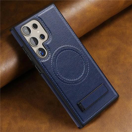 Leather magnetic fold stand holder phone case samsung - product image