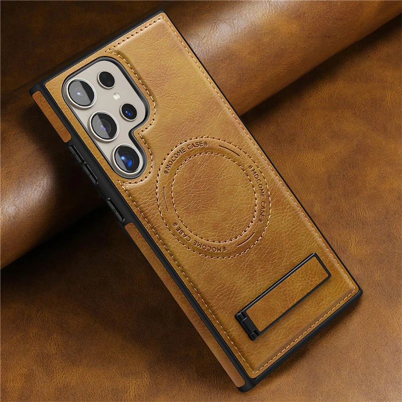 Leather magnetic fold stand holder phone case samsung - product image