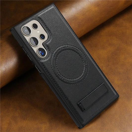 Leather magnetic fold stand holder phone case samsung - product image