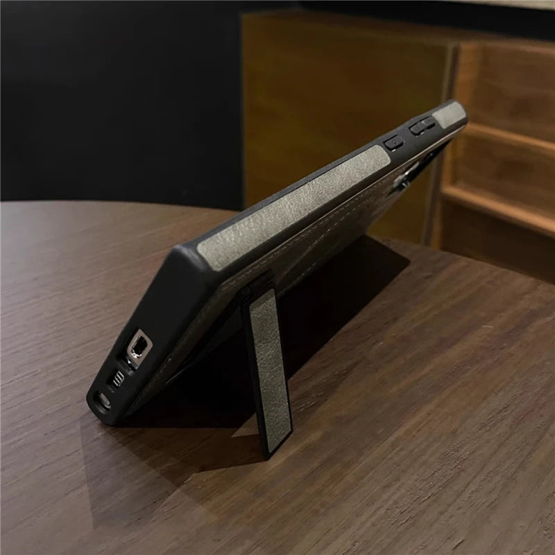 Leather magnetic fold stand holder phone case samsung - product image