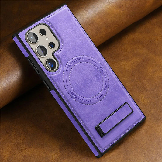 Leather magnetic fold stand holder phone case samsung - product image