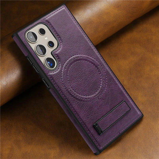Leather magnetic fold stand holder phone case samsung - product image