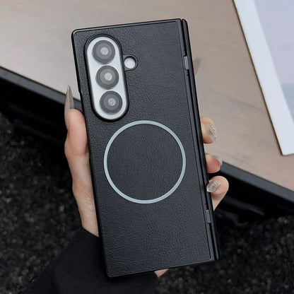 Leather magnetic hinge wireless charge soft silicone bumper - product image