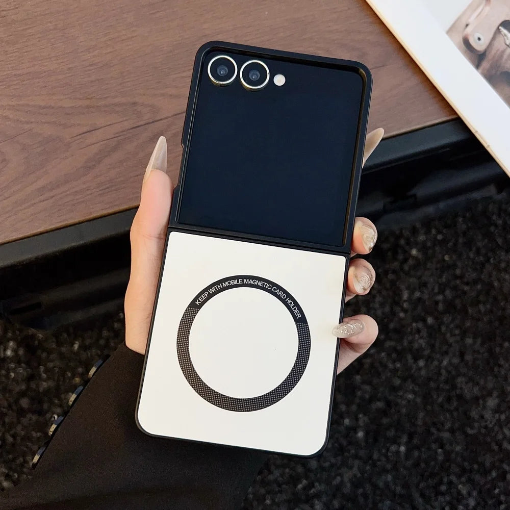 Leather magnetic matte soft phone case samsung z flip - product image