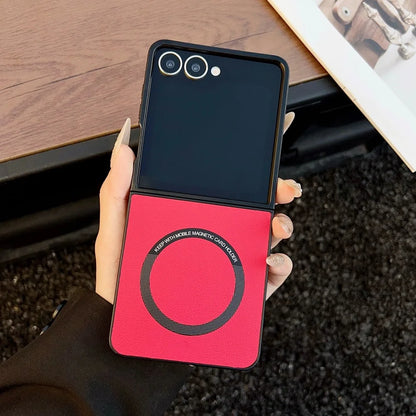 Leather magnetic matte soft phone case samsung z flip - product image